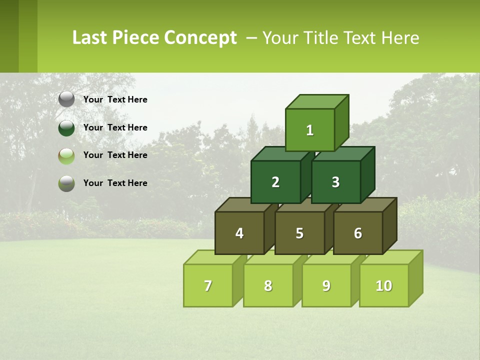 A Green Lawn With Bushes And Trees In The Background PowerPoint Template