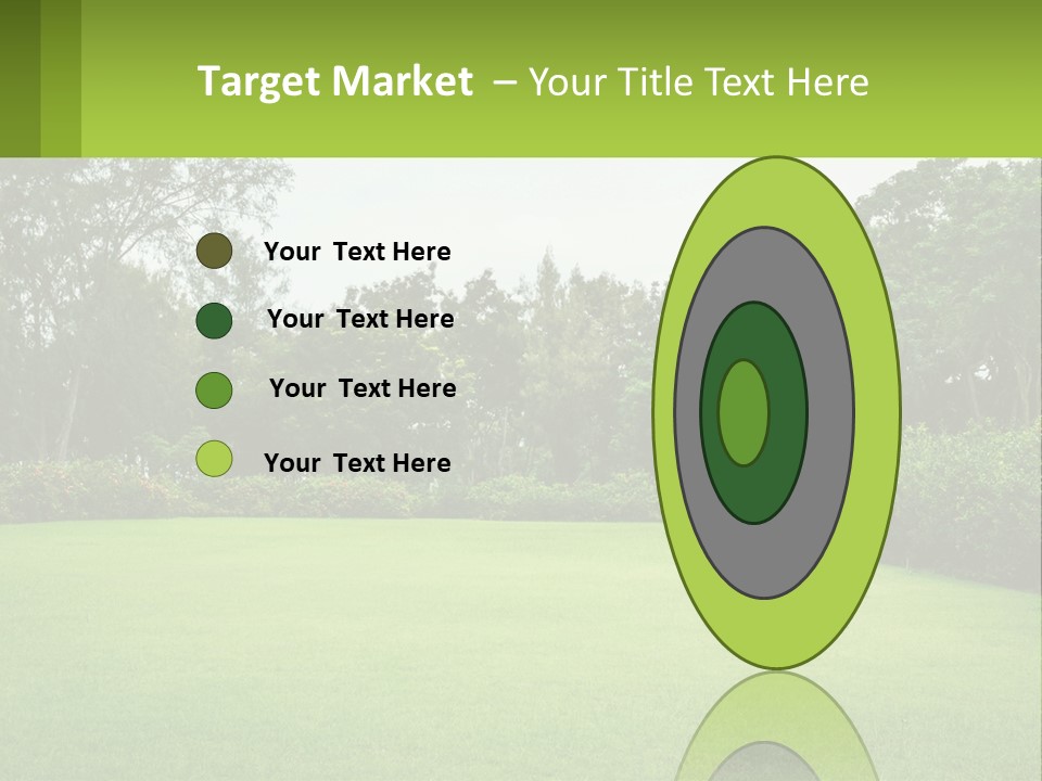 A Green Lawn With Bushes And Trees In The Background PowerPoint Template