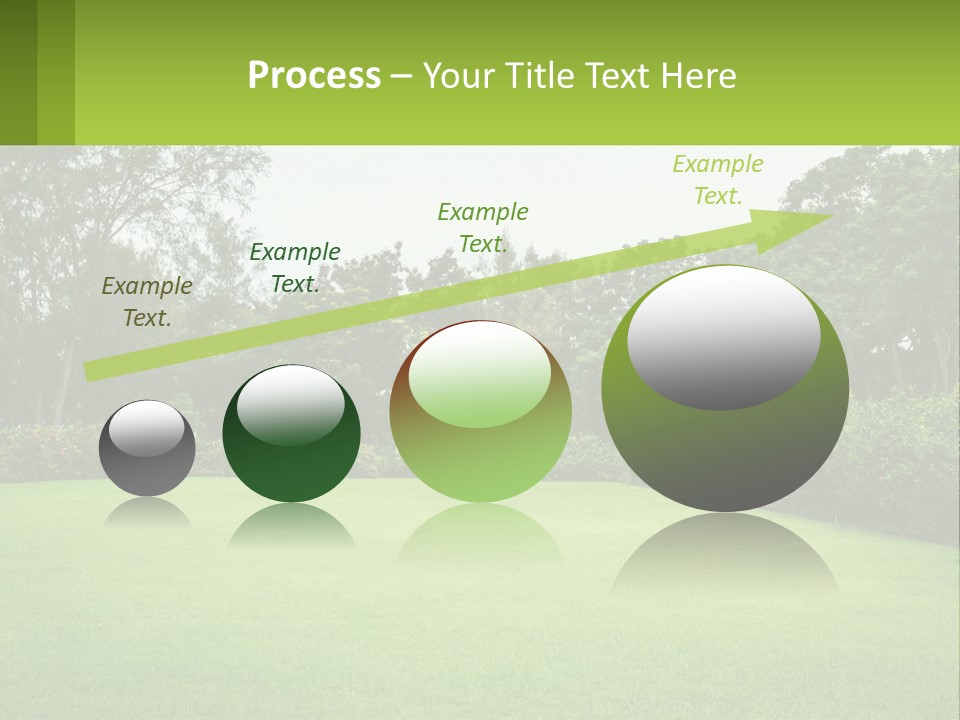 A Green Lawn With Bushes And Trees In The Background PowerPoint Template