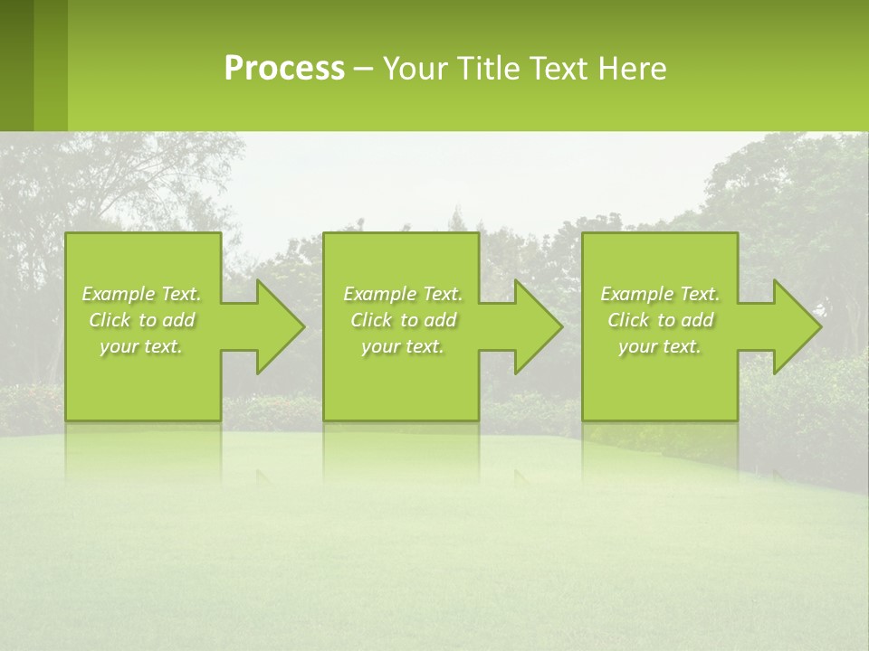 A Green Lawn With Bushes And Trees In The Background PowerPoint Template
