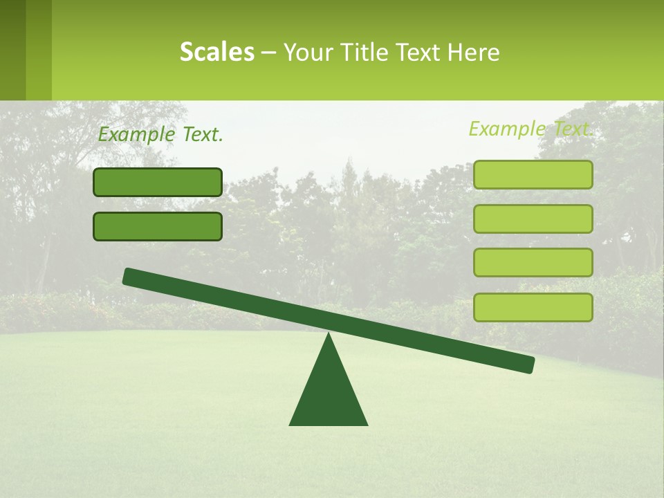 A Green Lawn With Bushes And Trees In The Background PowerPoint Template