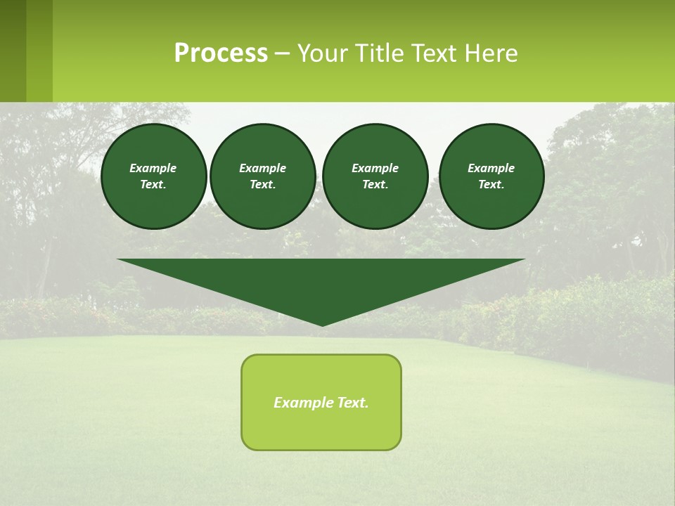 A Green Lawn With Bushes And Trees In The Background PowerPoint Template