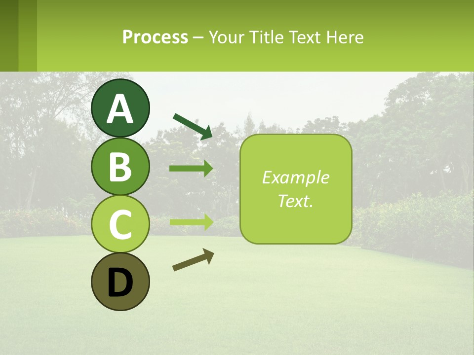 A Green Lawn With Bushes And Trees In The Background PowerPoint Template