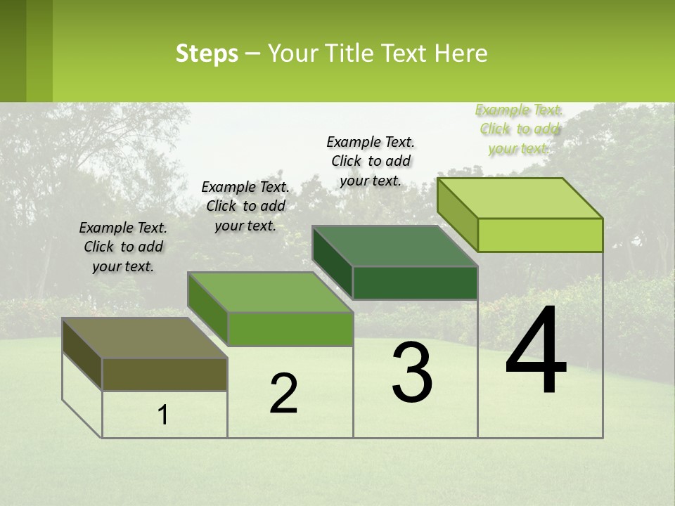 A Green Lawn With Bushes And Trees In The Background PowerPoint Template