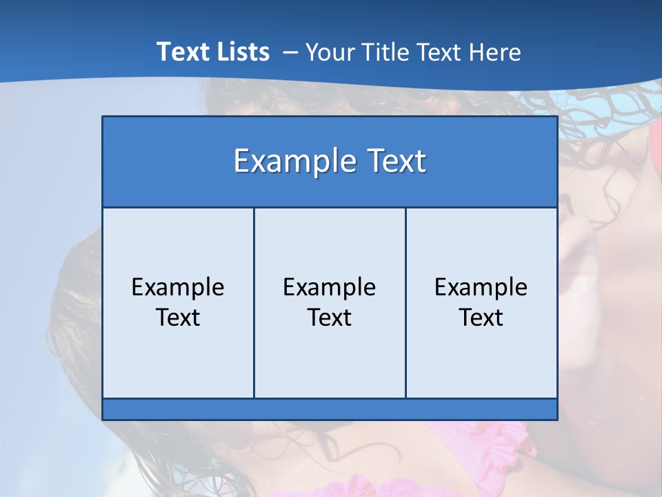 Two Little Girls In A Pink Swimsuit Playing In A Pool PowerPoint Template