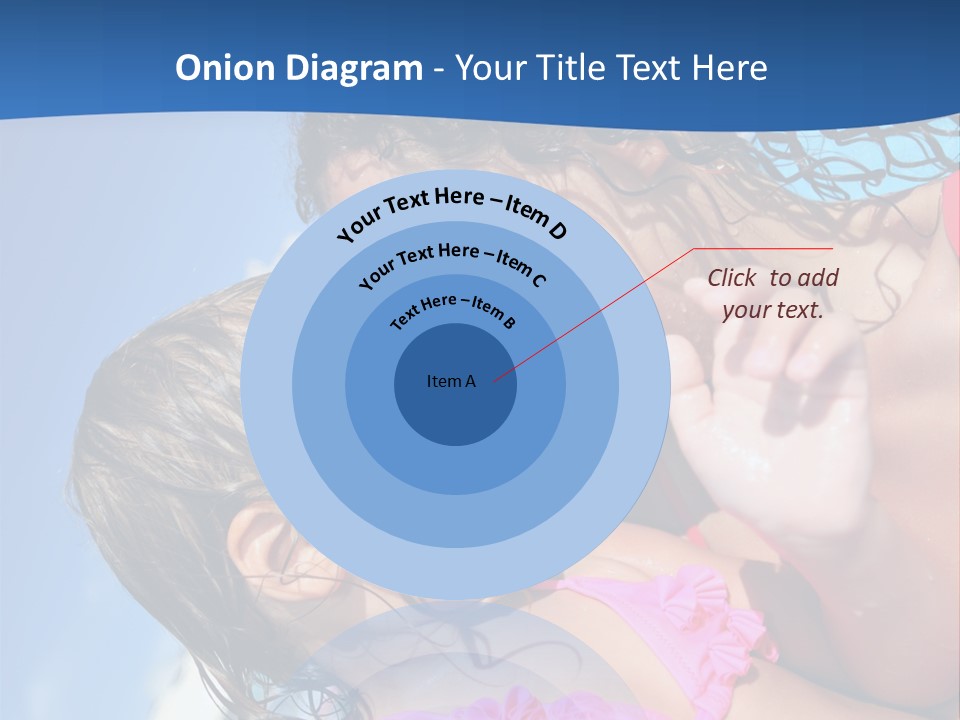 Two Little Girls In A Pink Swimsuit Playing In A Pool PowerPoint Template