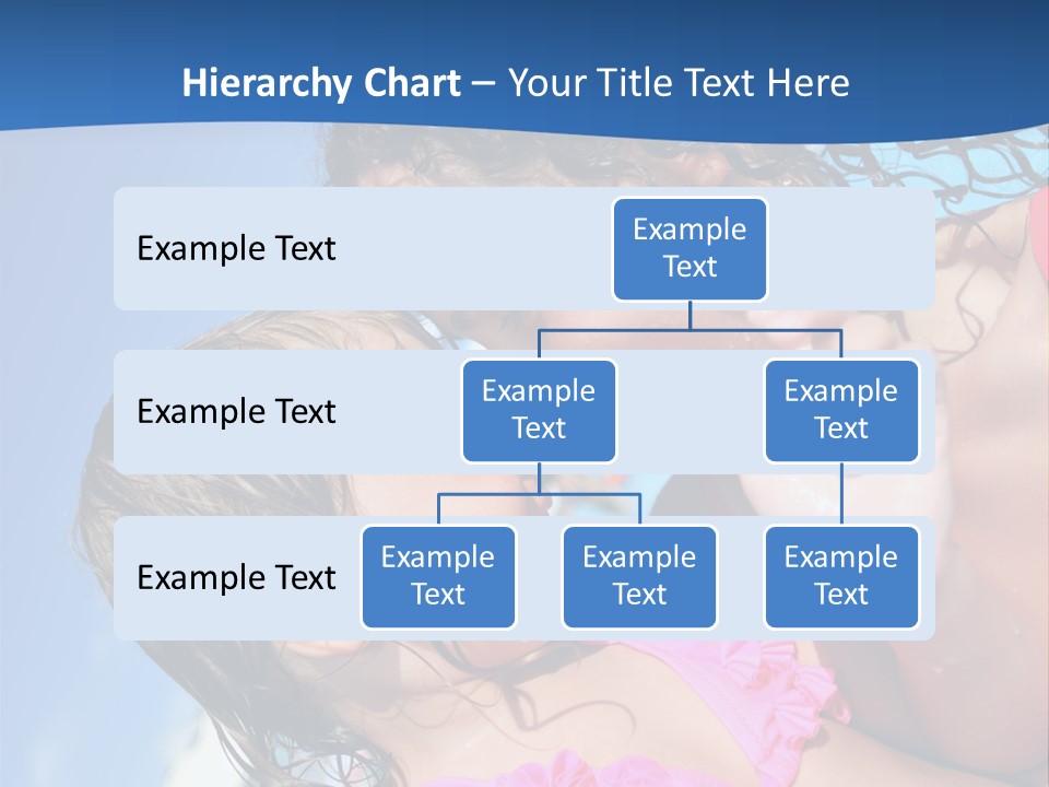 Two Little Girls In A Pink Swimsuit Playing In A Pool PowerPoint Template