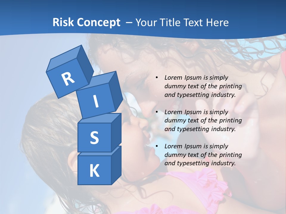 Two Little Girls In A Pink Swimsuit Playing In A Pool PowerPoint Template