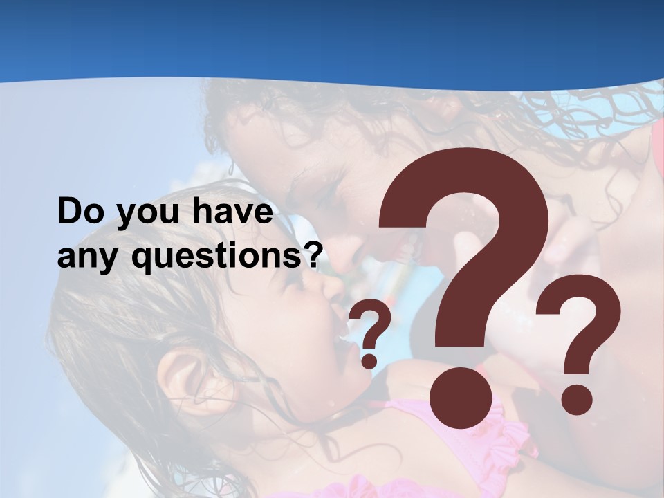 Two Little Girls In A Pink Swimsuit Playing In A Pool PowerPoint Template