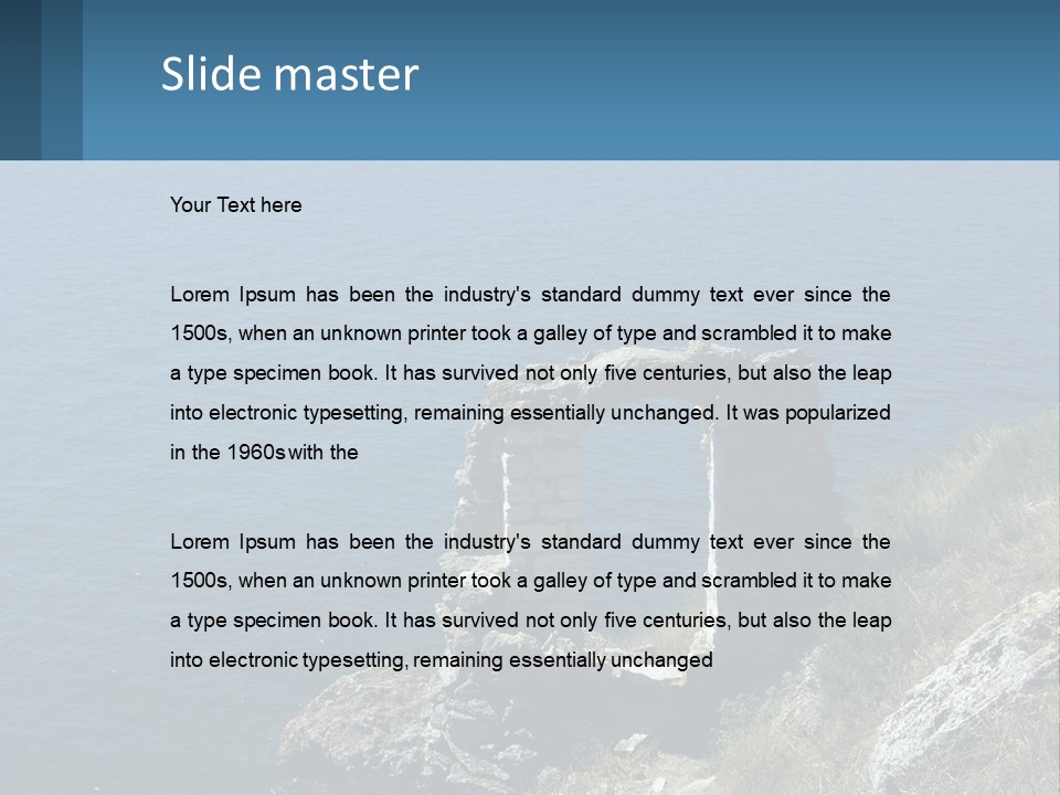 A Stone Arch On A Cliff Overlooking The Ocean PowerPoint Template