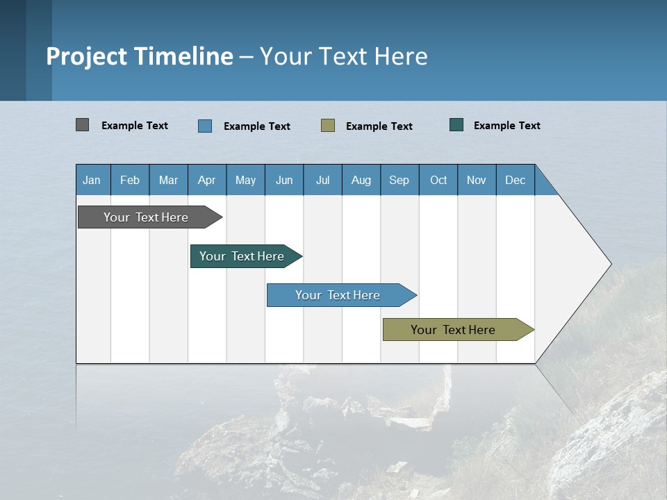 A Stone Arch On A Cliff Overlooking The Ocean PowerPoint Template