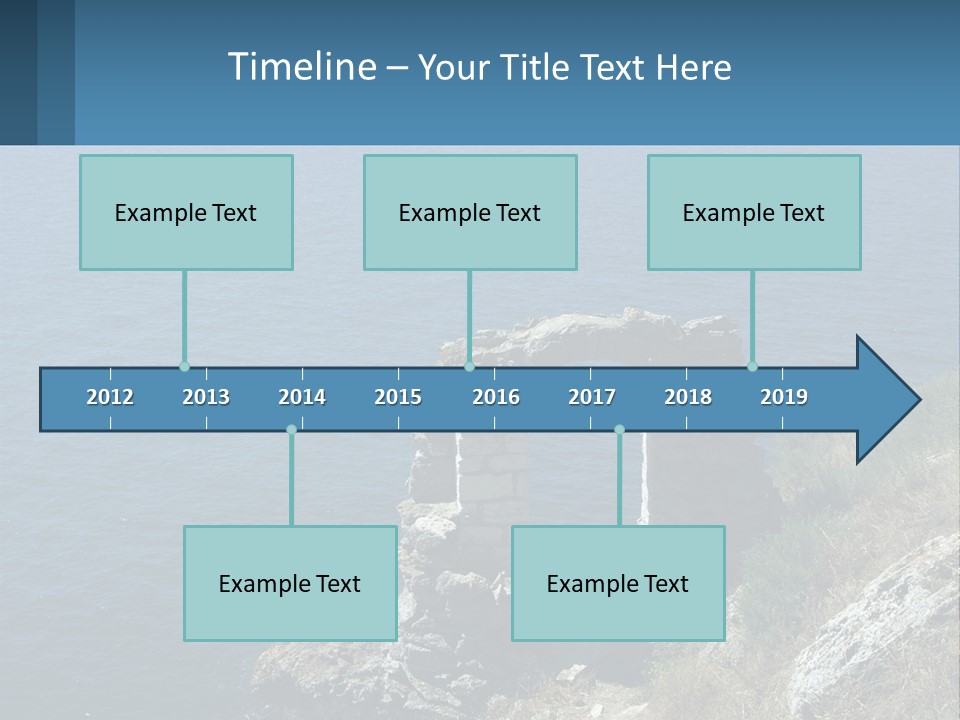 A Stone Arch On A Cliff Overlooking The Ocean PowerPoint Template