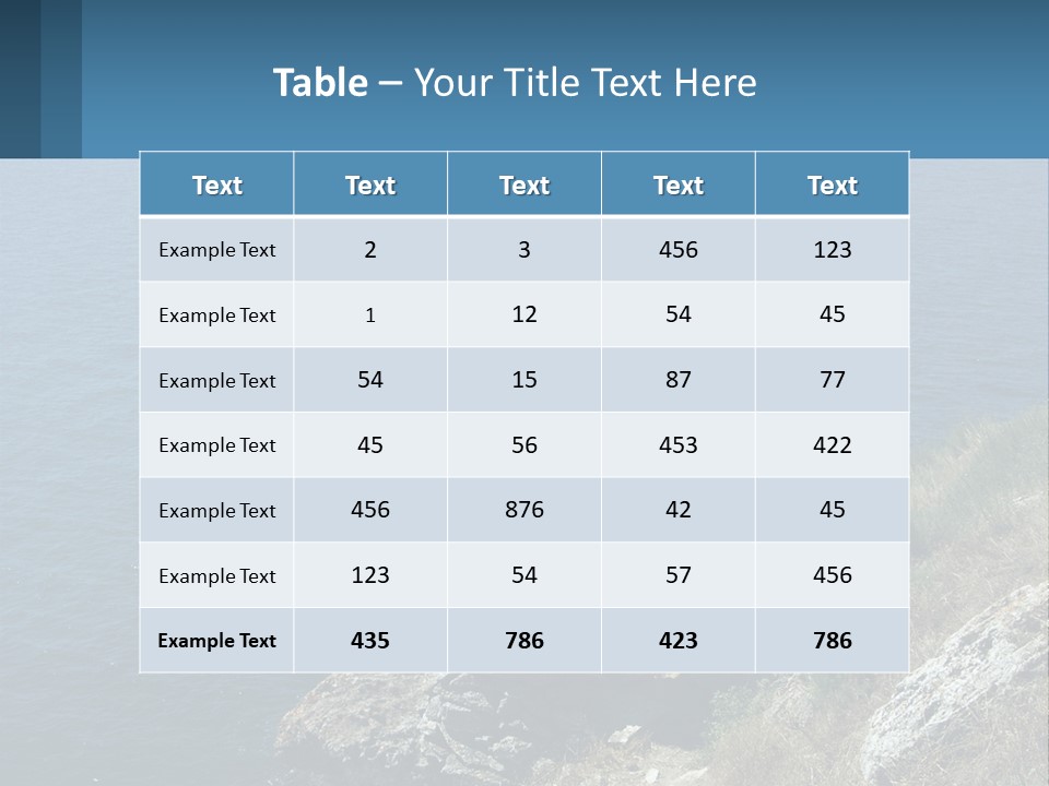 A Stone Arch On A Cliff Overlooking The Ocean PowerPoint Template