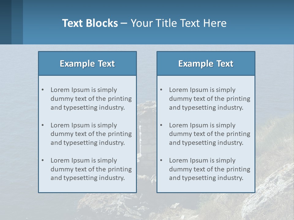 A Stone Arch On A Cliff Overlooking The Ocean PowerPoint Template