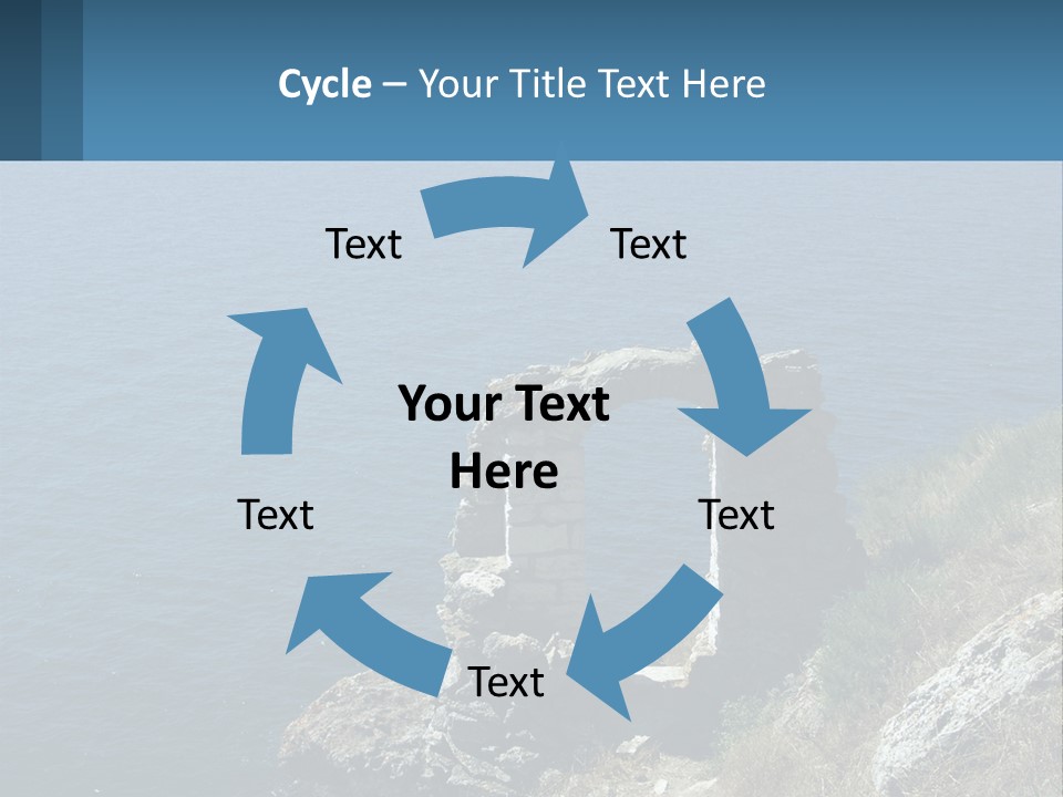 A Stone Arch On A Cliff Overlooking The Ocean PowerPoint Template