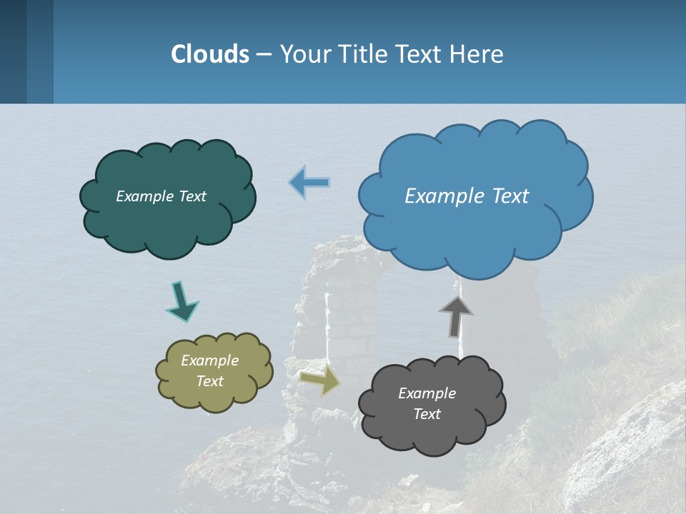 A Stone Arch On A Cliff Overlooking The Ocean PowerPoint Template