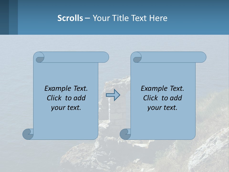 A Stone Arch On A Cliff Overlooking The Ocean PowerPoint Template