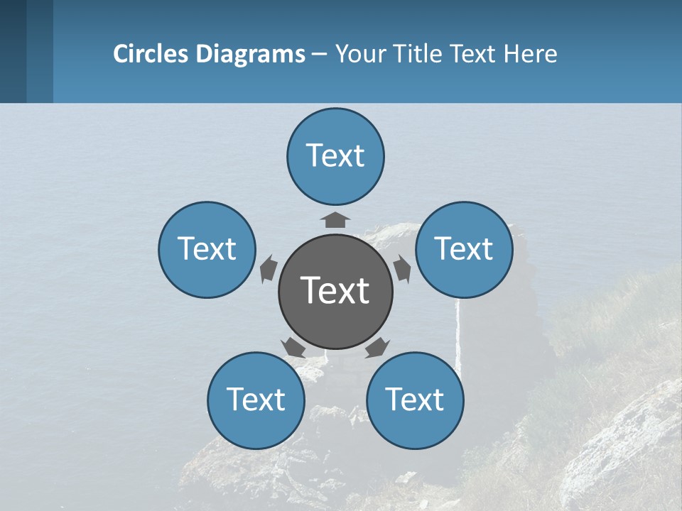 A Stone Arch On A Cliff Overlooking The Ocean PowerPoint Template