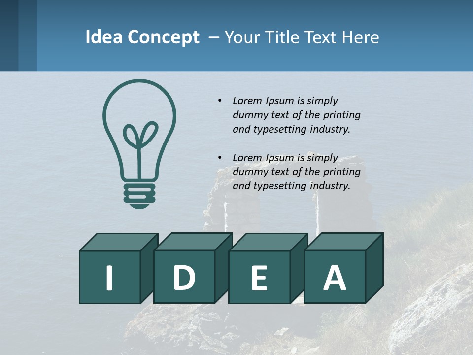 A Stone Arch On A Cliff Overlooking The Ocean PowerPoint Template