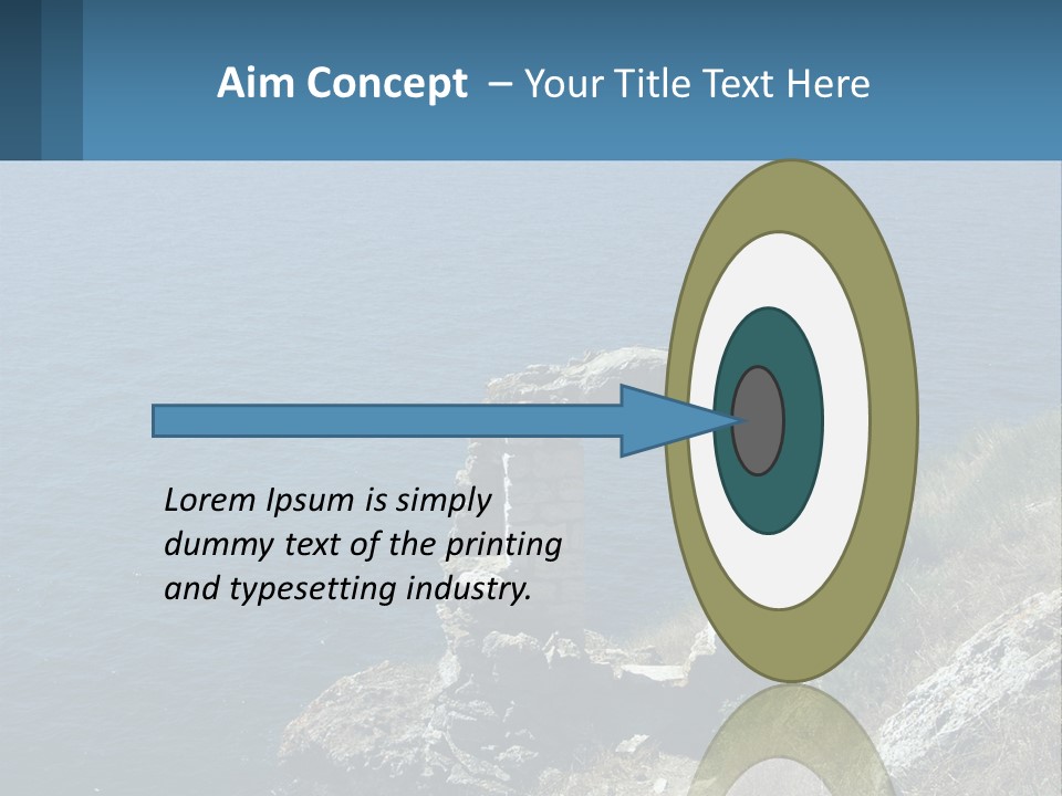 A Stone Arch On A Cliff Overlooking The Ocean PowerPoint Template
