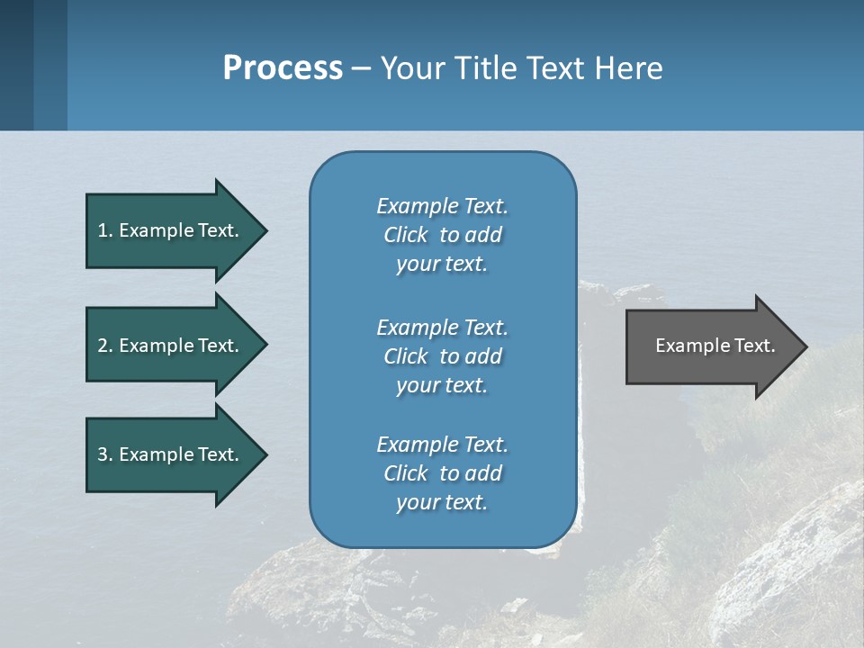 A Stone Arch On A Cliff Overlooking The Ocean PowerPoint Template