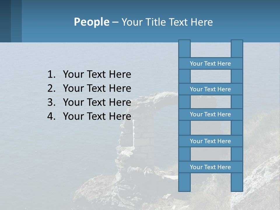 A Stone Arch On A Cliff Overlooking The Ocean PowerPoint Template