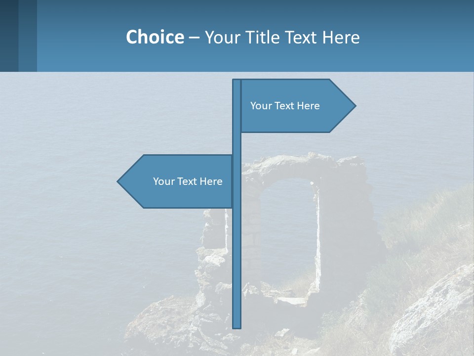 A Stone Arch On A Cliff Overlooking The Ocean PowerPoint Template
