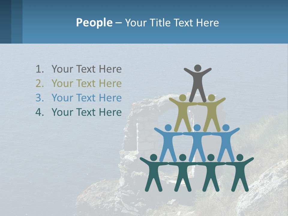 A Stone Arch On A Cliff Overlooking The Ocean PowerPoint Template