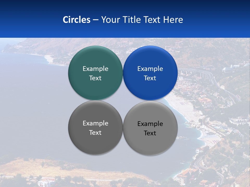 A Large Body Of Water Surrounded By Mountains PowerPoint Template