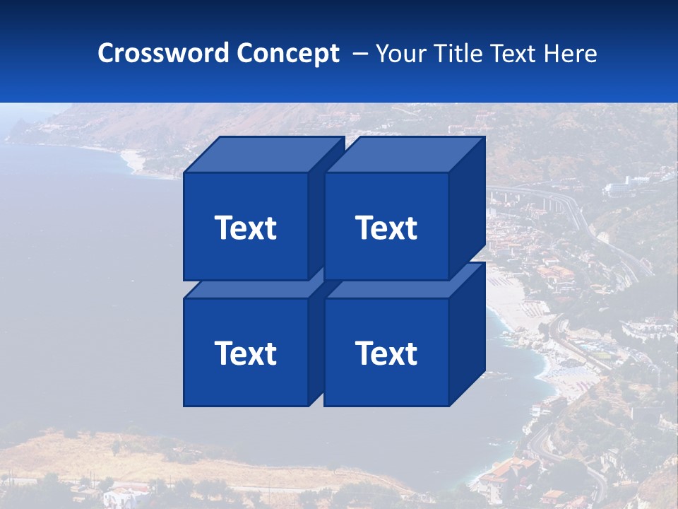 A Large Body Of Water Surrounded By Mountains PowerPoint Template