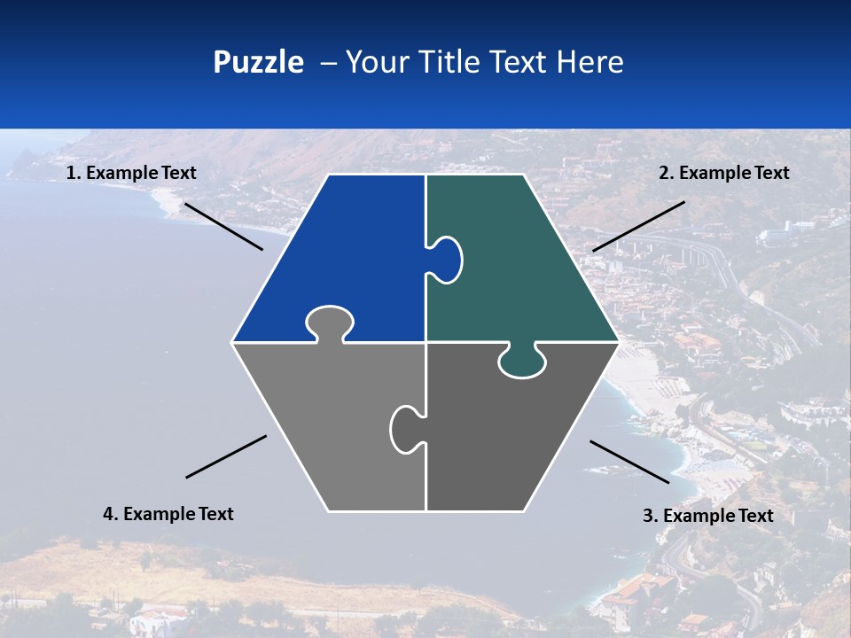 A Large Body Of Water Surrounded By Mountains PowerPoint Template