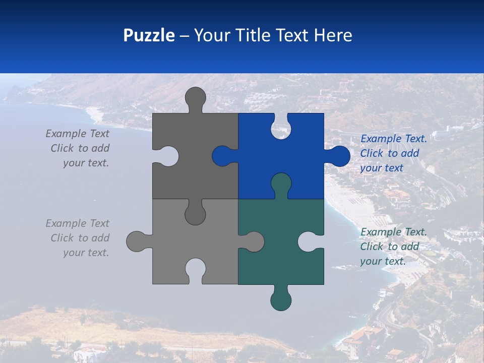 A Large Body Of Water Surrounded By Mountains PowerPoint Template