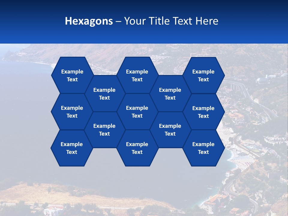 A Large Body Of Water Surrounded By Mountains PowerPoint Template