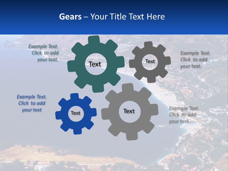 A Large Body Of Water Surrounded By Mountains PowerPoint Template