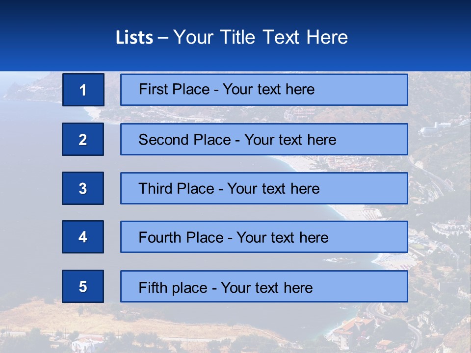 A Large Body Of Water Surrounded By Mountains PowerPoint Template