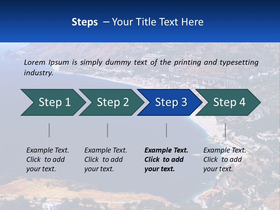 A Large Body Of Water Surrounded By Mountains PowerPoint Template