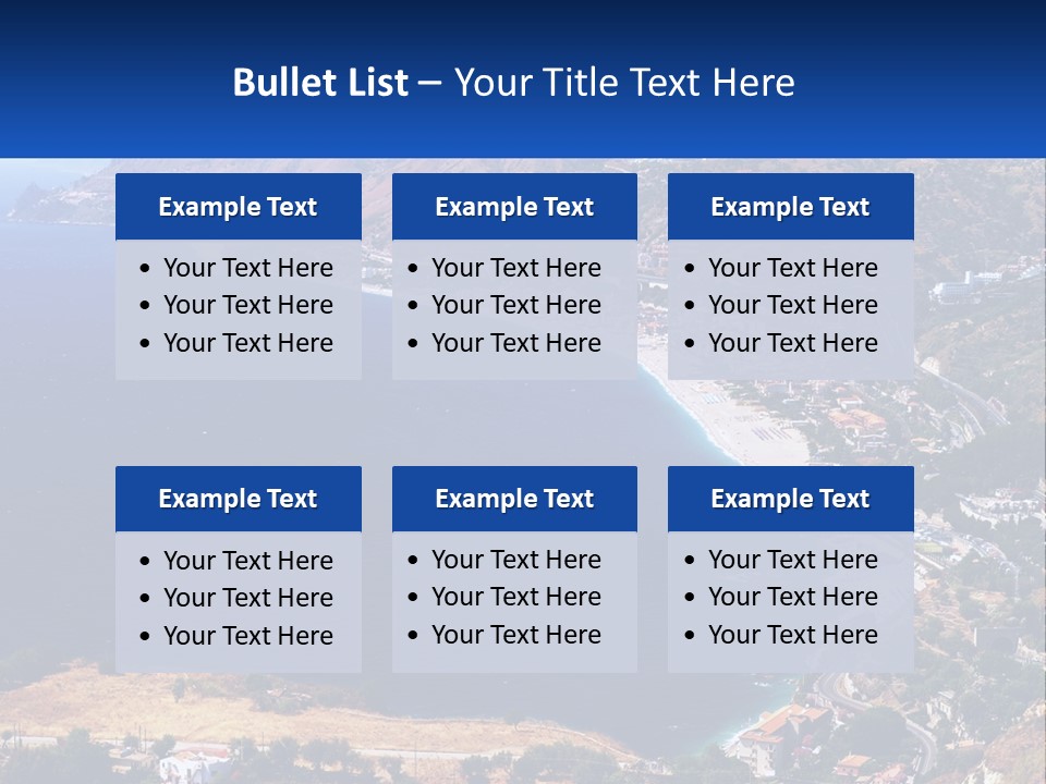 A Large Body Of Water Surrounded By Mountains PowerPoint Template