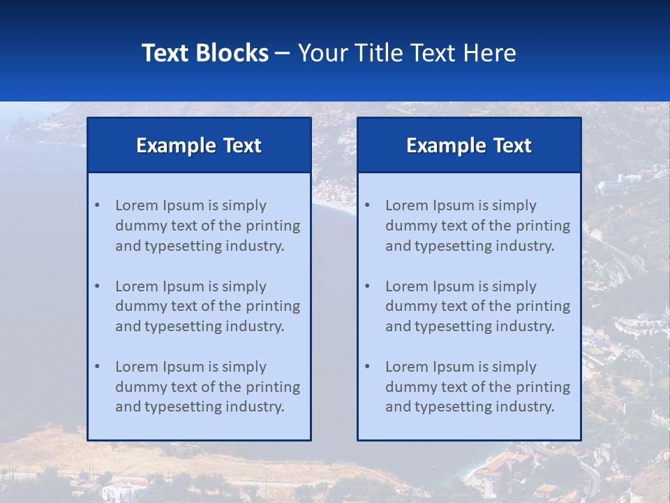 A Large Body Of Water Surrounded By Mountains PowerPoint Template