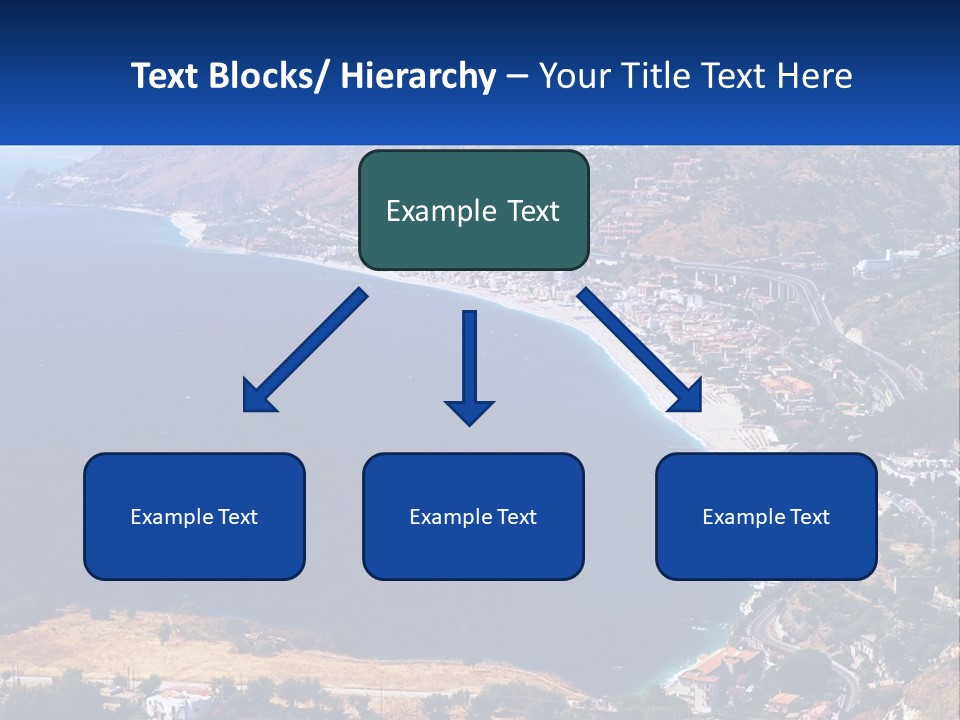 A Large Body Of Water Surrounded By Mountains PowerPoint Template