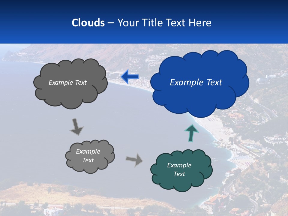 A Large Body Of Water Surrounded By Mountains PowerPoint Template