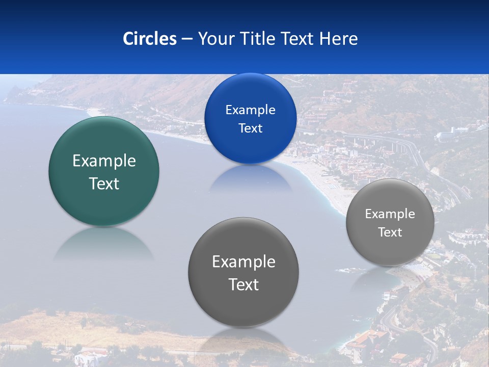 A Large Body Of Water Surrounded By Mountains PowerPoint Template