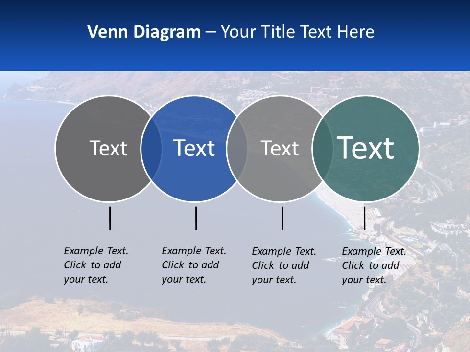 A Large Body Of Water Surrounded By Mountains PowerPoint Template