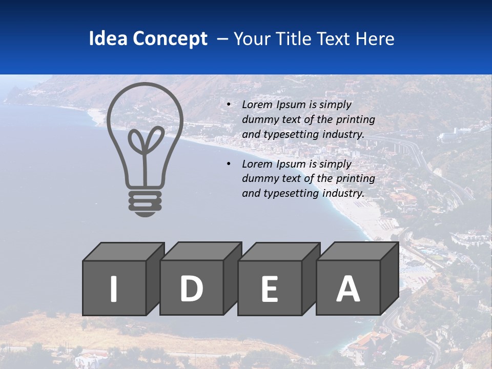 A Large Body Of Water Surrounded By Mountains PowerPoint Template