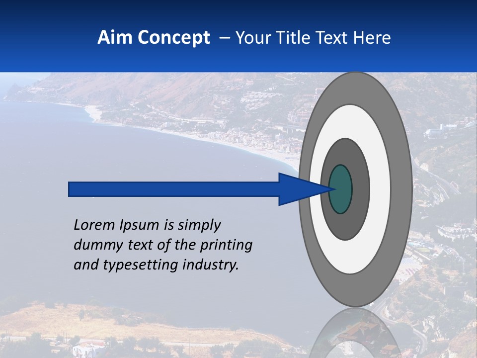 A Large Body Of Water Surrounded By Mountains PowerPoint Template