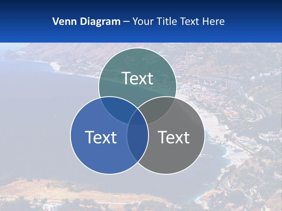 A Large Body Of Water Surrounded By Mountains PowerPoint Template