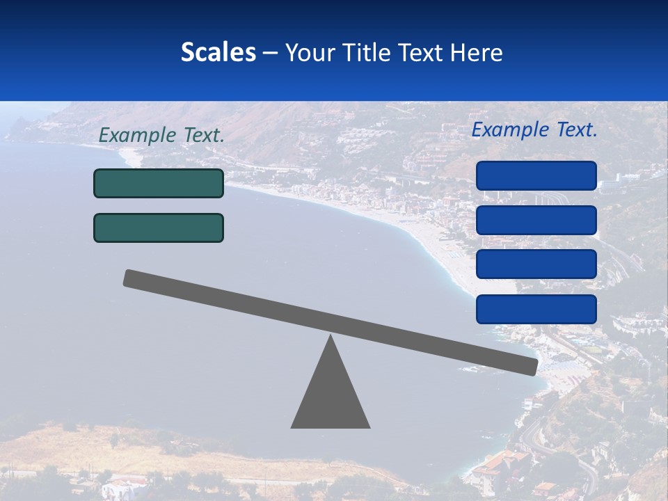 A Large Body Of Water Surrounded By Mountains PowerPoint Template