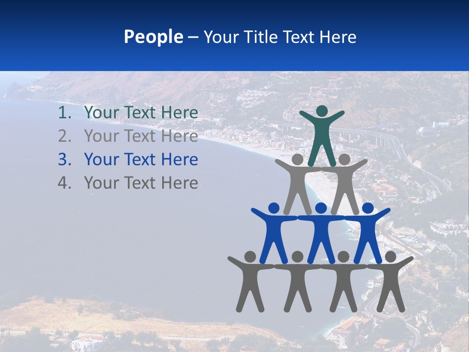 A Large Body Of Water Surrounded By Mountains PowerPoint Template