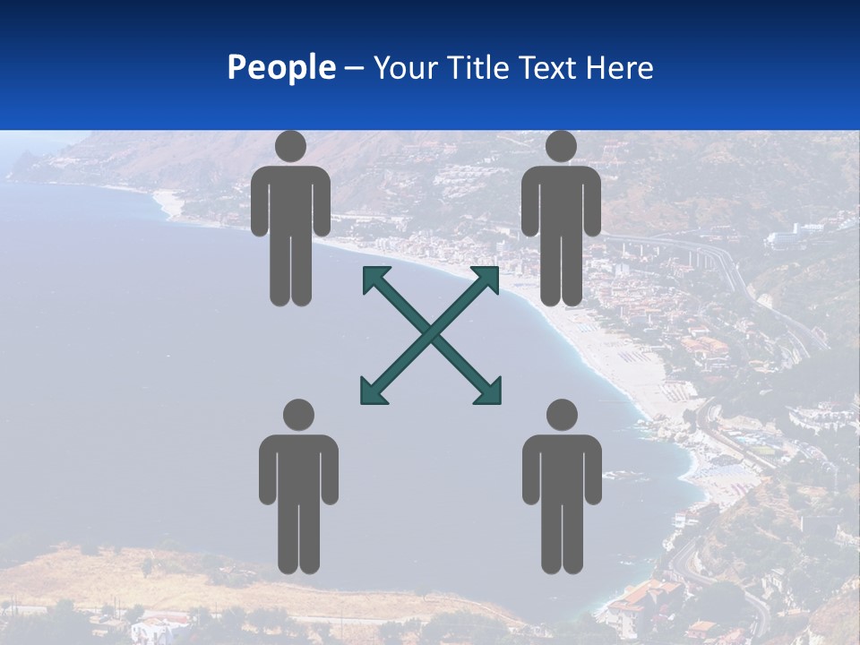 A Large Body Of Water Surrounded By Mountains PowerPoint Template