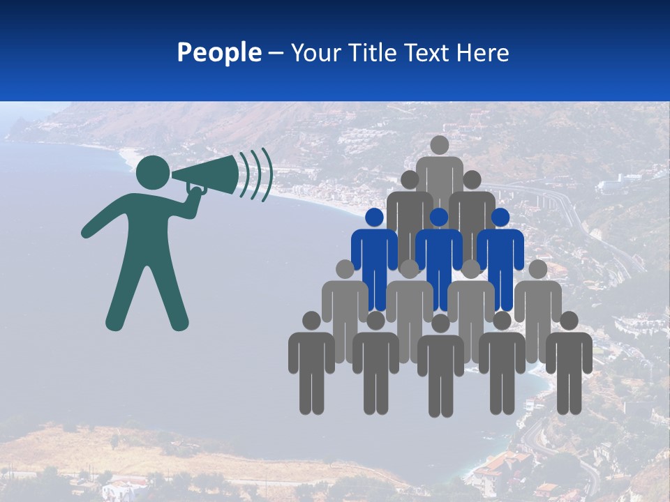 A Large Body Of Water Surrounded By Mountains PowerPoint Template