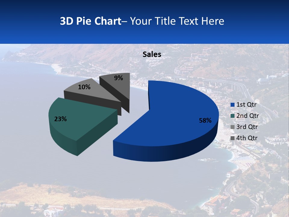 A Large Body Of Water Surrounded By Mountains PowerPoint Template